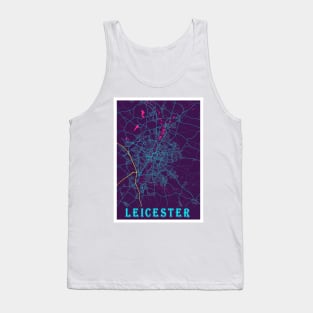 Leicester Neon City Map Tank Top